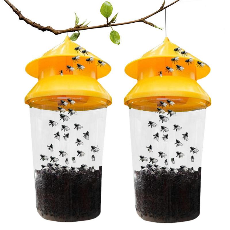 Bug Catching Kit - 2pcs Reusable Fly Traps Fly Bait