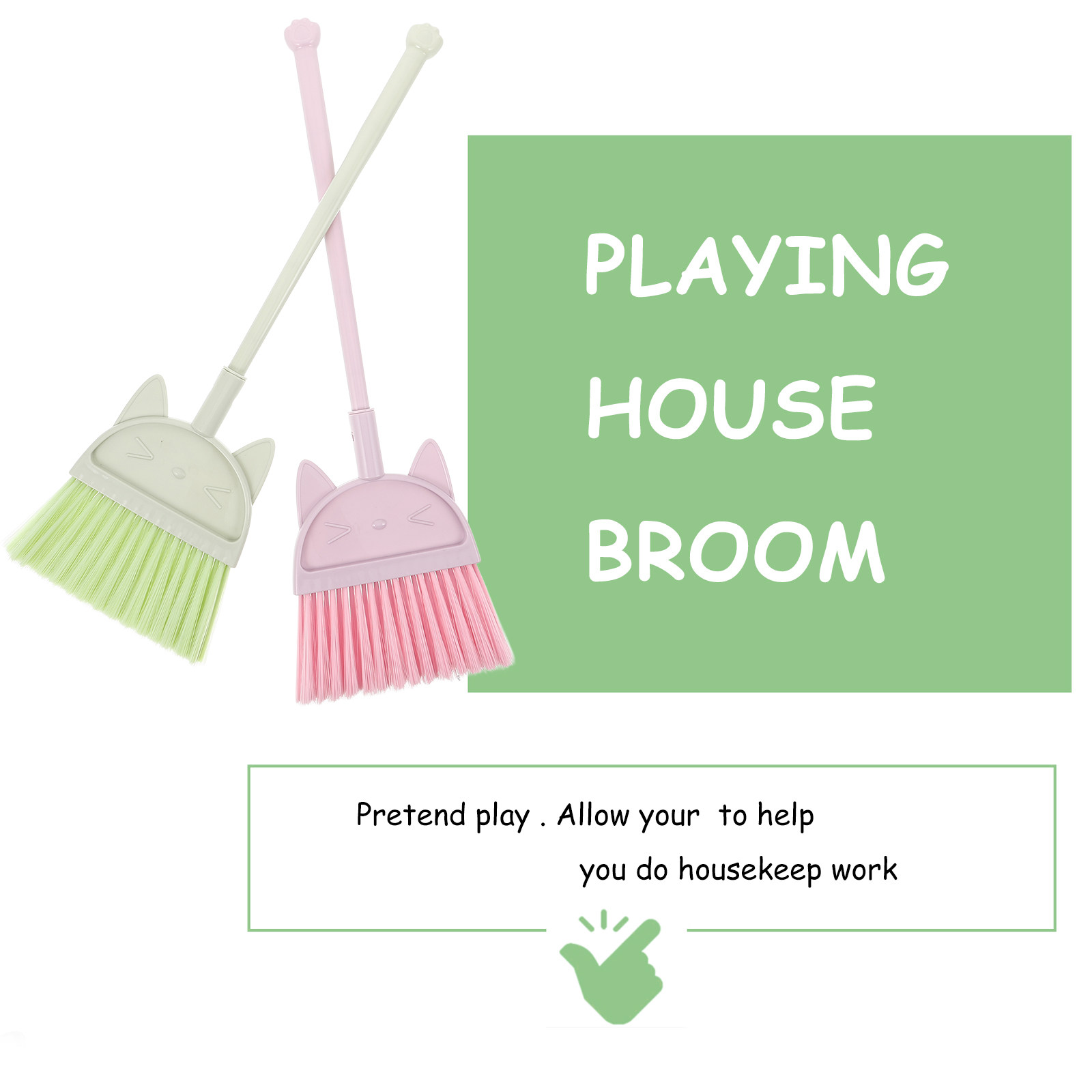 3Pcs Children Broom Set Short  - Kids Outdoor Broom 评论和价格