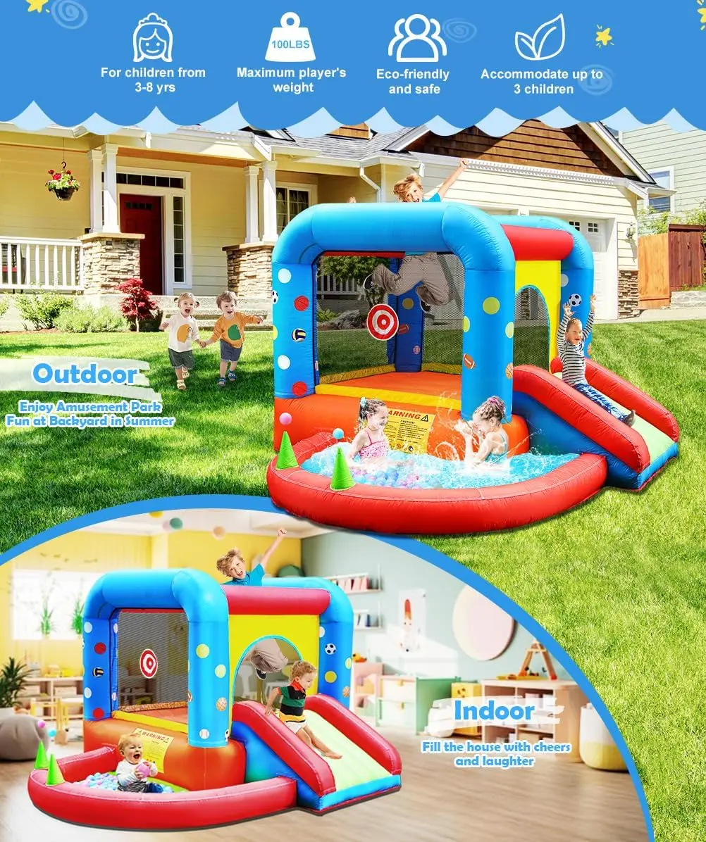 Step4Fun Inflatable Bounce Hou - Kids Outdoor Jumping Castle 评论和价格