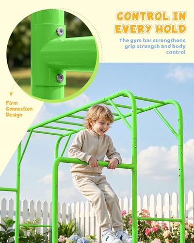 Outdoor Monkey Bar Set with Cl - Kids Outdoor Monkey Bars 评论和价格