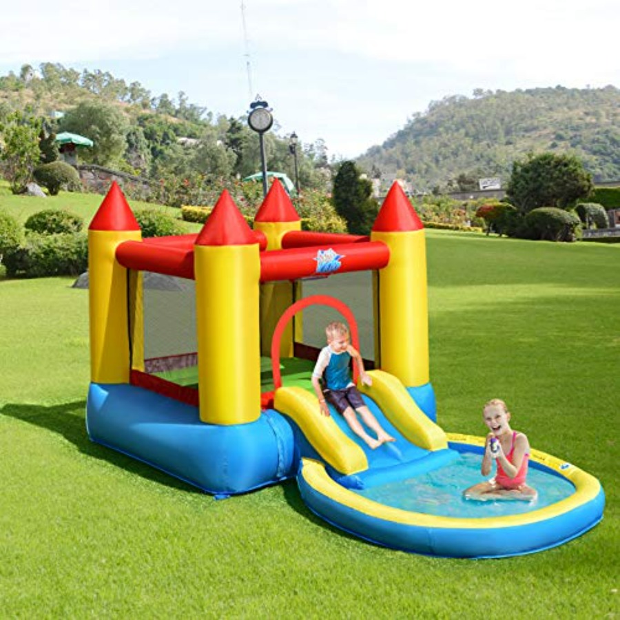 Outdoor backyard inflatable bo - Kids Outdoor House With Slide 评论和价格