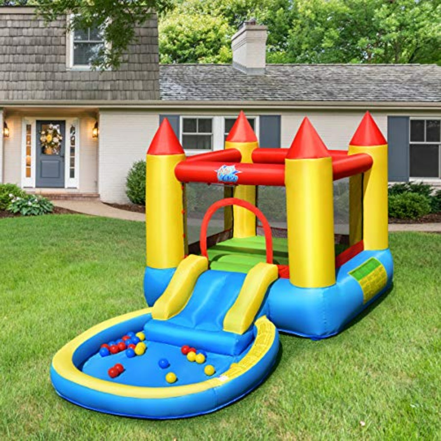 Outdoor backyard inflatable bo - Kids Outdoor House With Slide 评论和价格