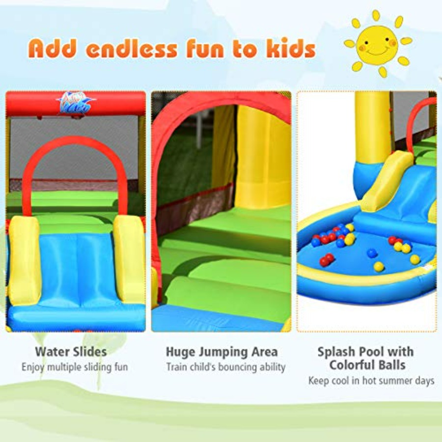 Outdoor backyard inflatable bo - Kids Outdoor House With Slide 评论和价格