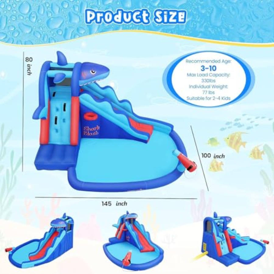 Outdoor/Indoor inflatable wate - Kids Outdoor House With Slide 评论和价格