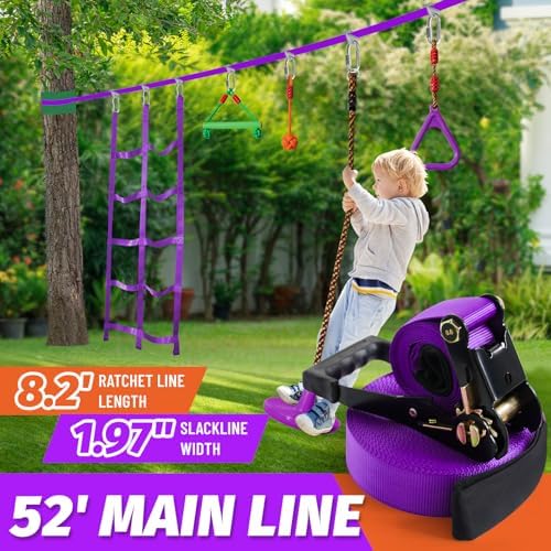 Obstacle Course for Kids-Slack - Kids Outdoor Monkey Bars 评论和价格