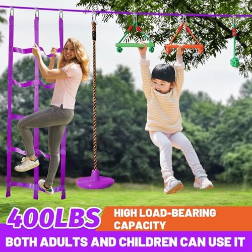 Obstacle Course for Kids-Slack - Kids Outdoor Monkey Bars 评论和价格