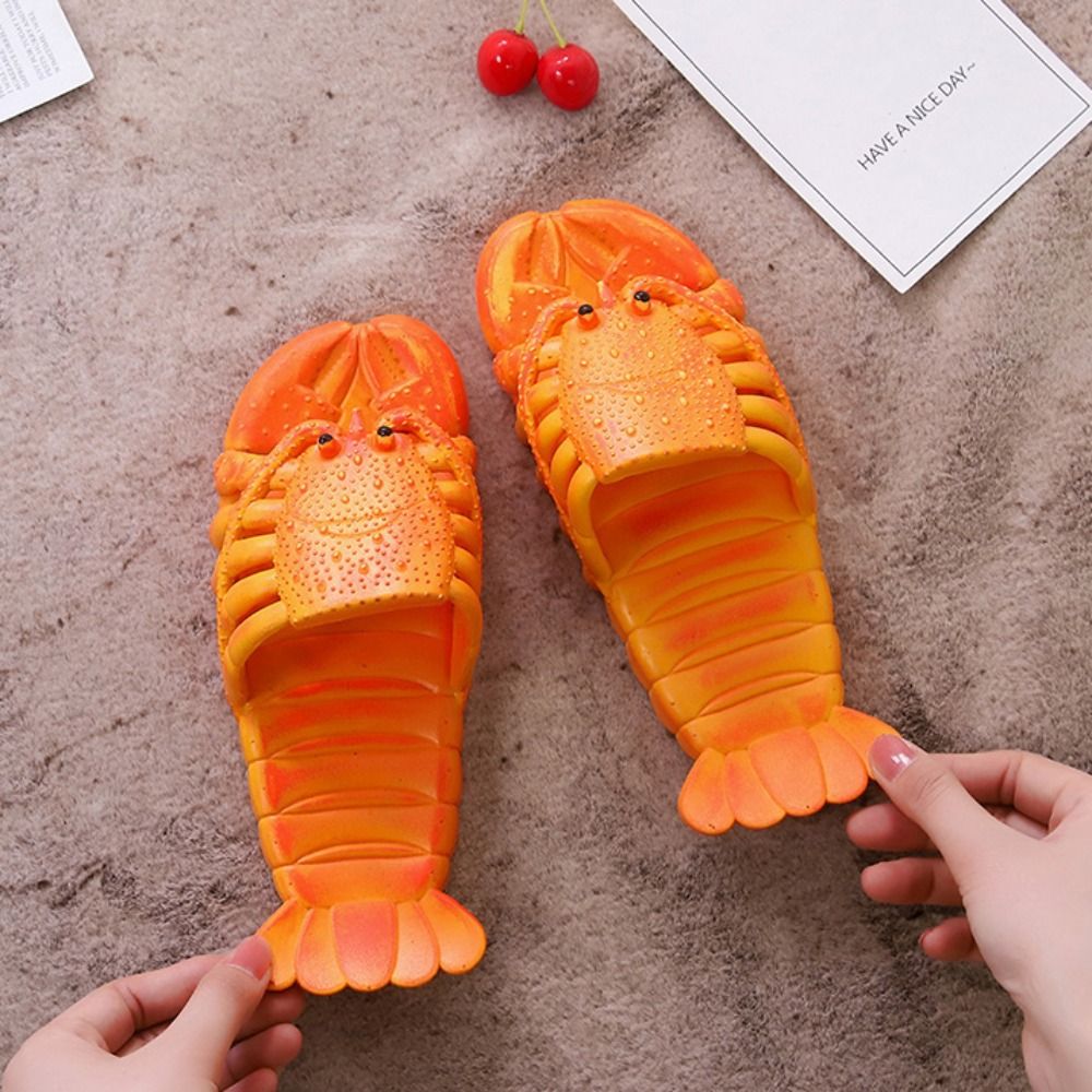 Unique Cartoon Lobster Slipper - Kids Outdoor Shoes 评论和价格
