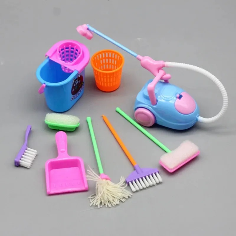 9PCS Mini Cleaning Toy Set - D - Kids Outdoor Broom 评论和价格