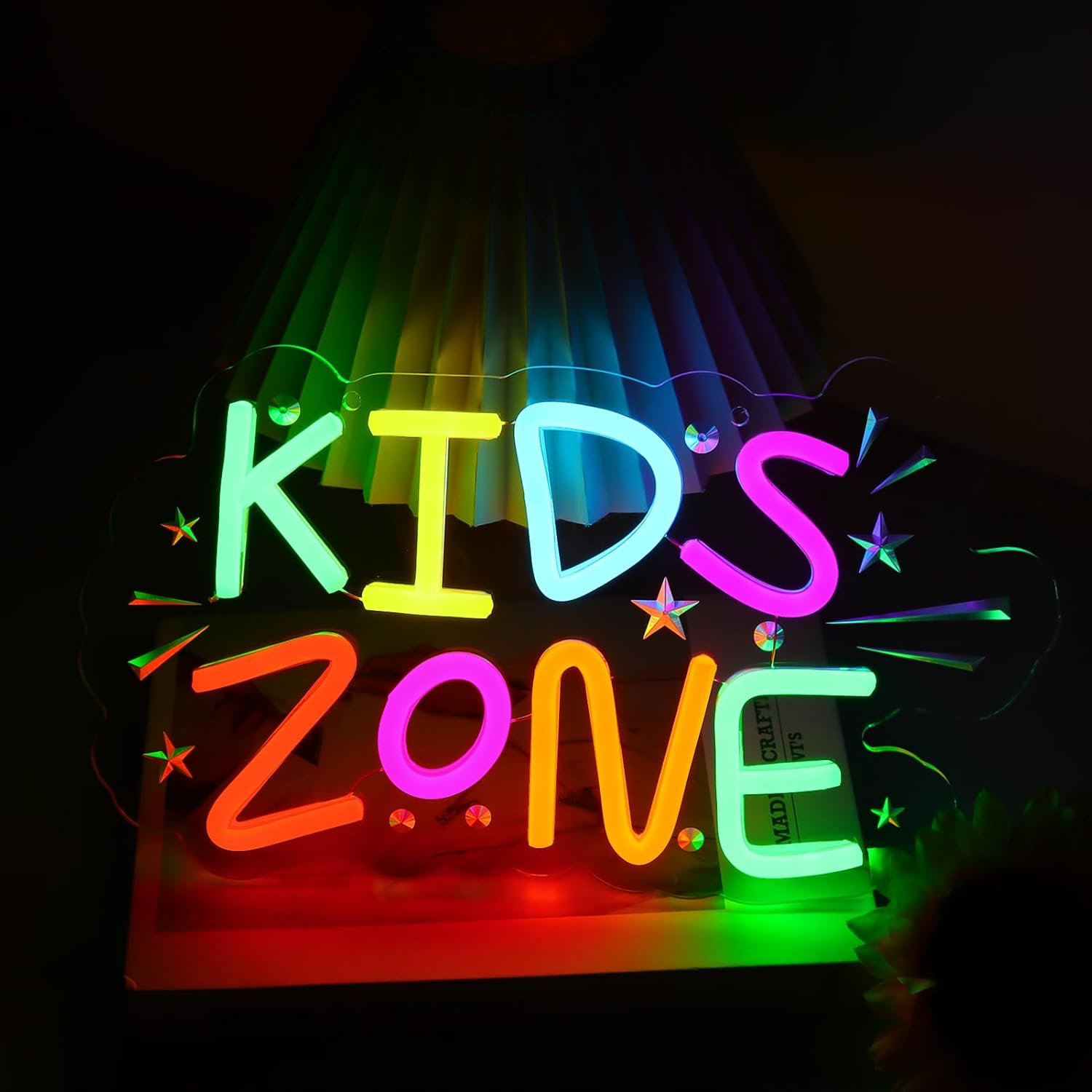 Kids Zone Neon Sign Art Wall L - Kids Outdoor Zone 评论和价格
