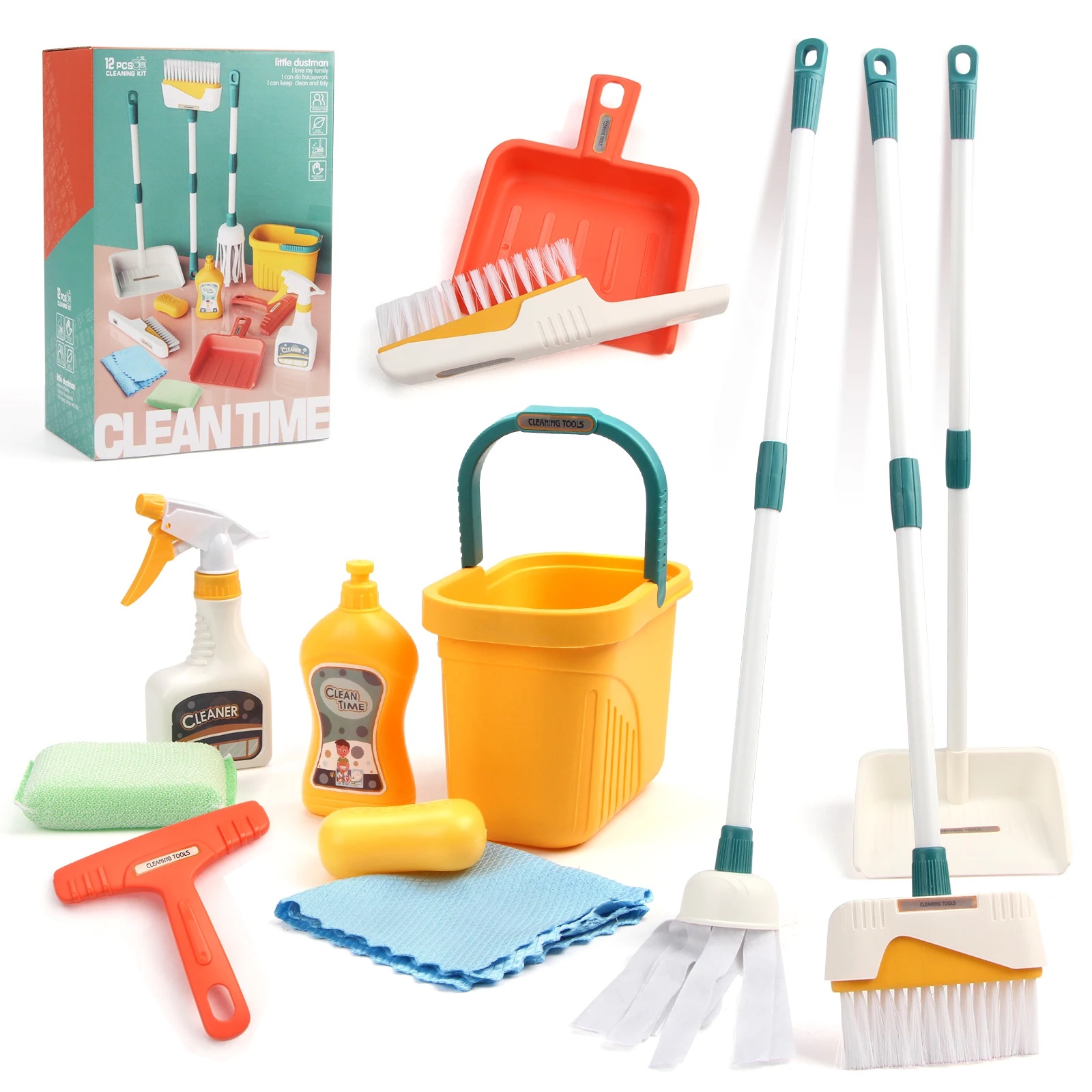 12pcs/set Kids Cleaning Set Ho - Kids Outdoor Broom 评论和价格