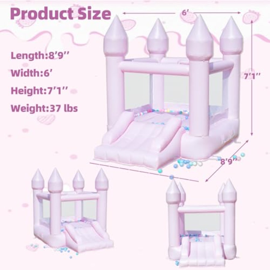 PVC bounce house for kids 3-6  - Kids Outdoor House With Slide 评论和价格